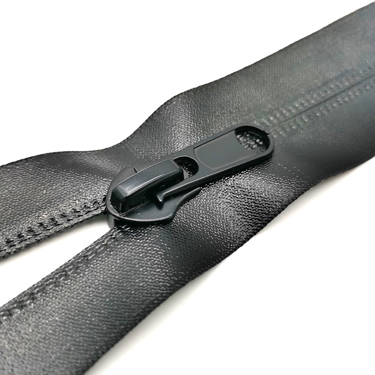 Black waterproof zipper