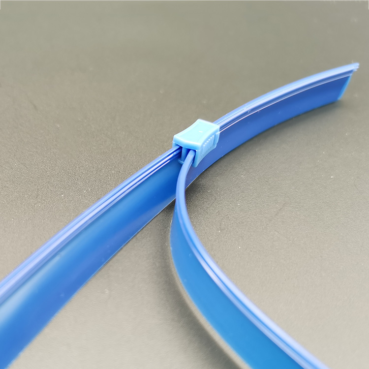 Blue PVC zipper