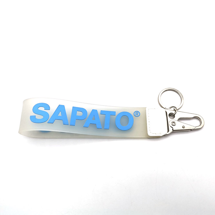 Short PVC Lanyard Keychain