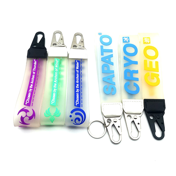 Short PVC Lanyard Keychain