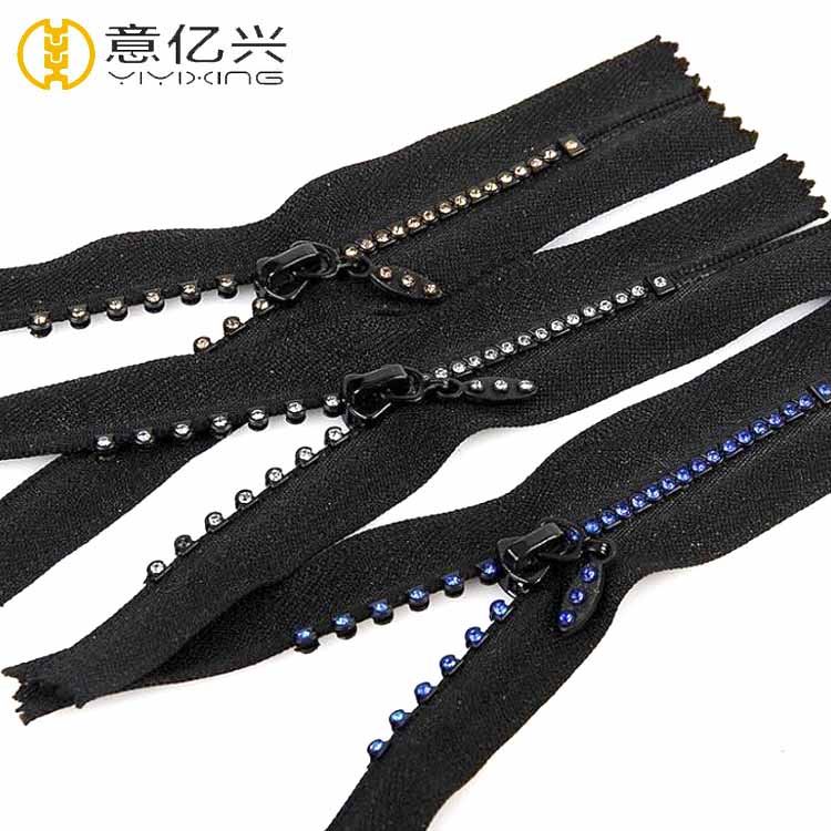 Customized rhinestone zipper