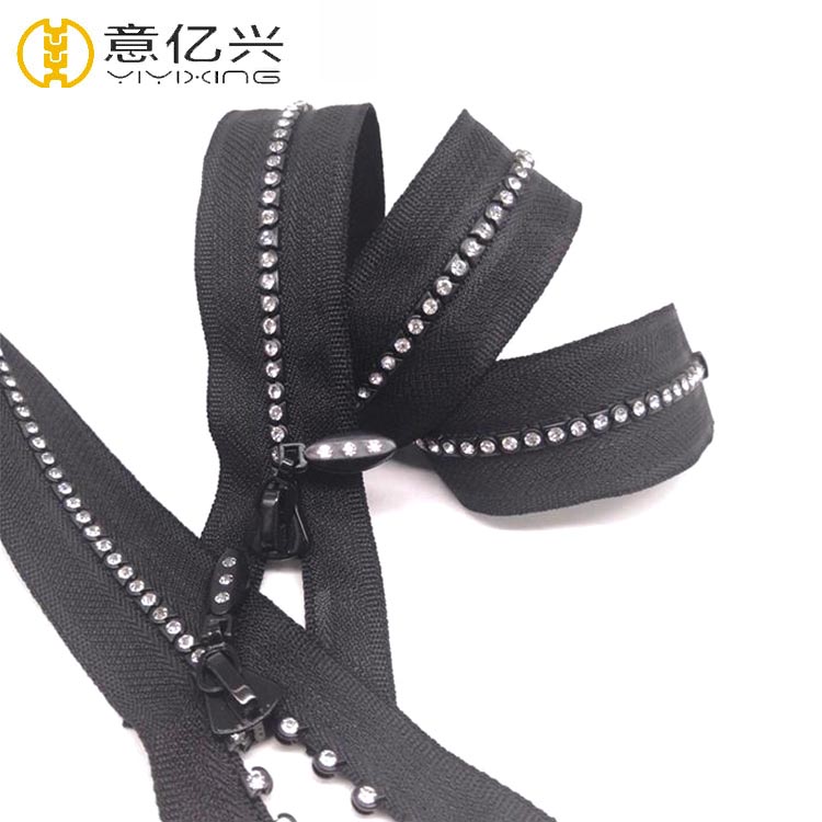 Fashion rhinestone zipper