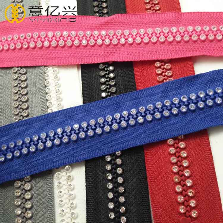 Fashion rhinestone zipper