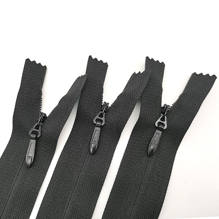 Black invisible zipper
