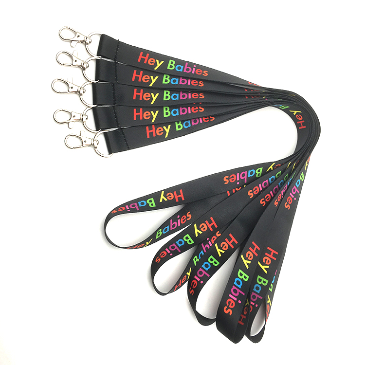 Black Polyester Key Lanyard