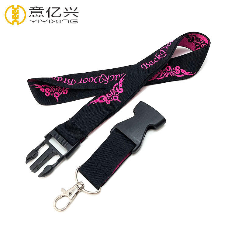 Custom Logo Polyester Jacquard Lanyard