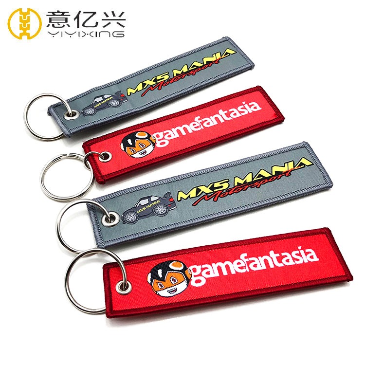 Custom Fabric Embroidered Key Chains