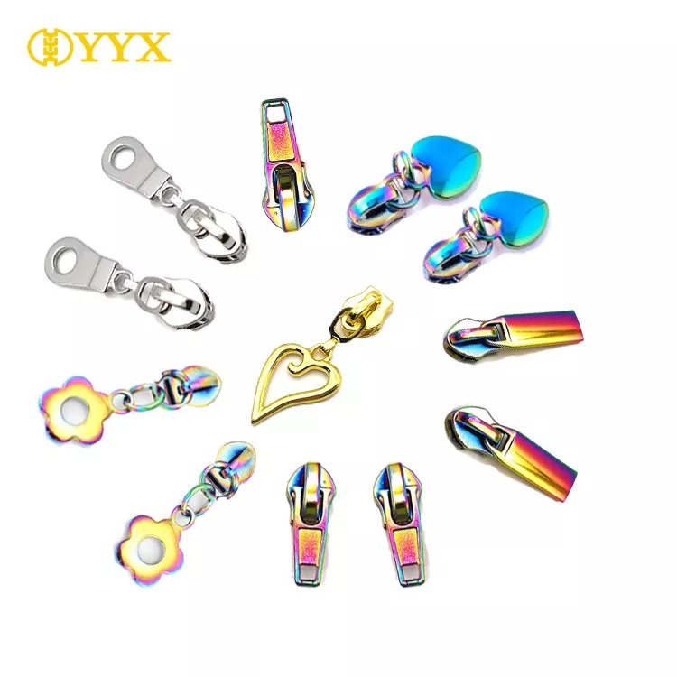 Custom Color And Logo Zipper Slider And Puller Rainbow Zipper Pulls Custom