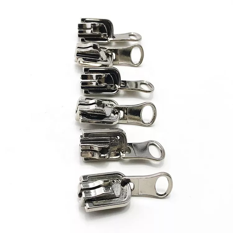 Manufacturer custom #5/#8 logo quality metal zipper pull swivel zipper slider