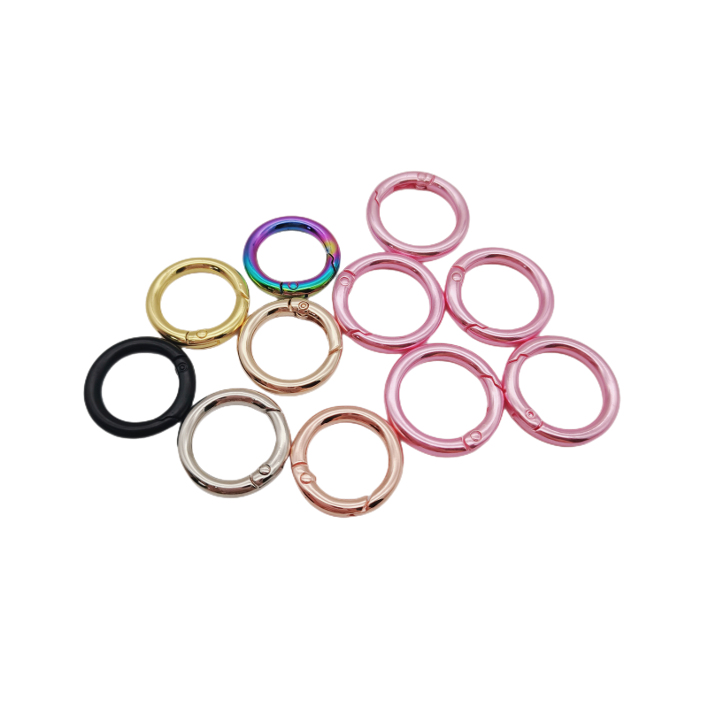 3.Keychain Accessories Metal Round Spring Ring