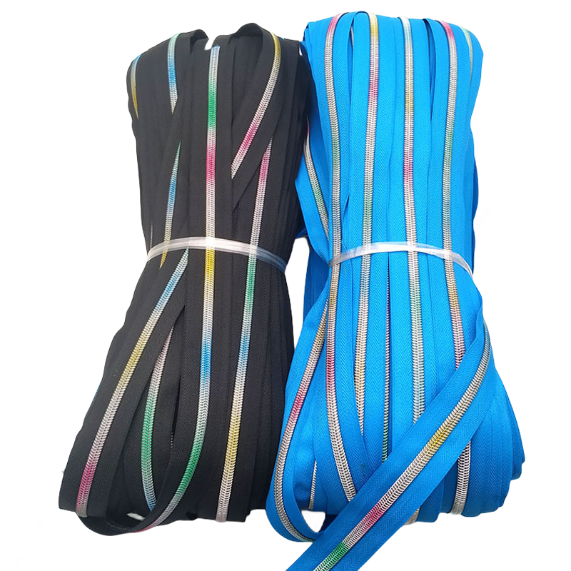 rainbow zipper flat tape