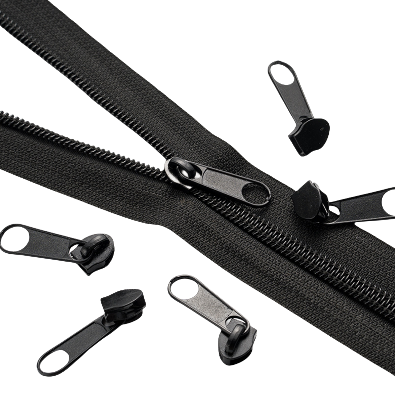 Custom Wholesale Nylon Coil Zipper Tape Black By The Yard For Jackets Garments