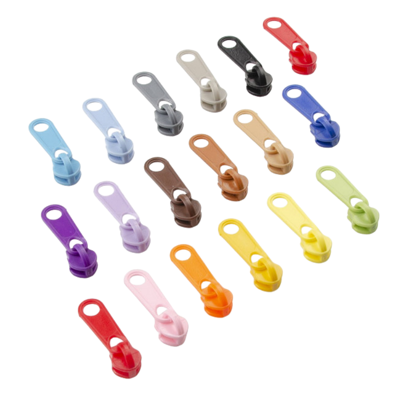 colorful zipper sliders