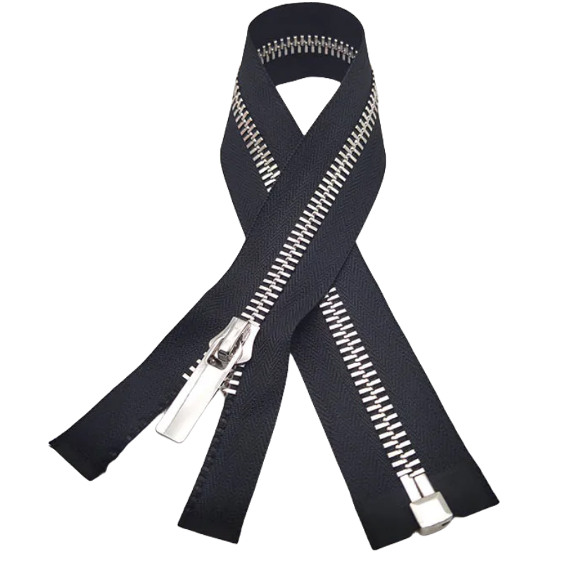 metal jacket zippers