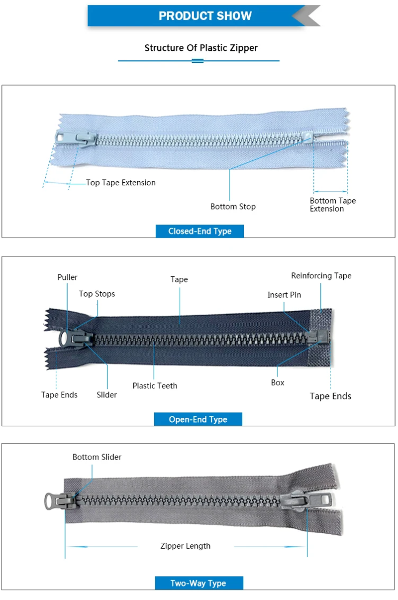 Resin Zipper For Camping Equipment