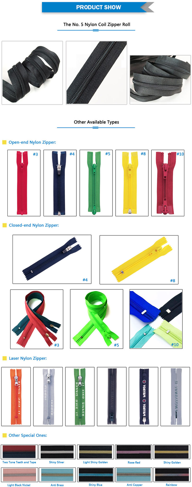 Zipper For Clothes