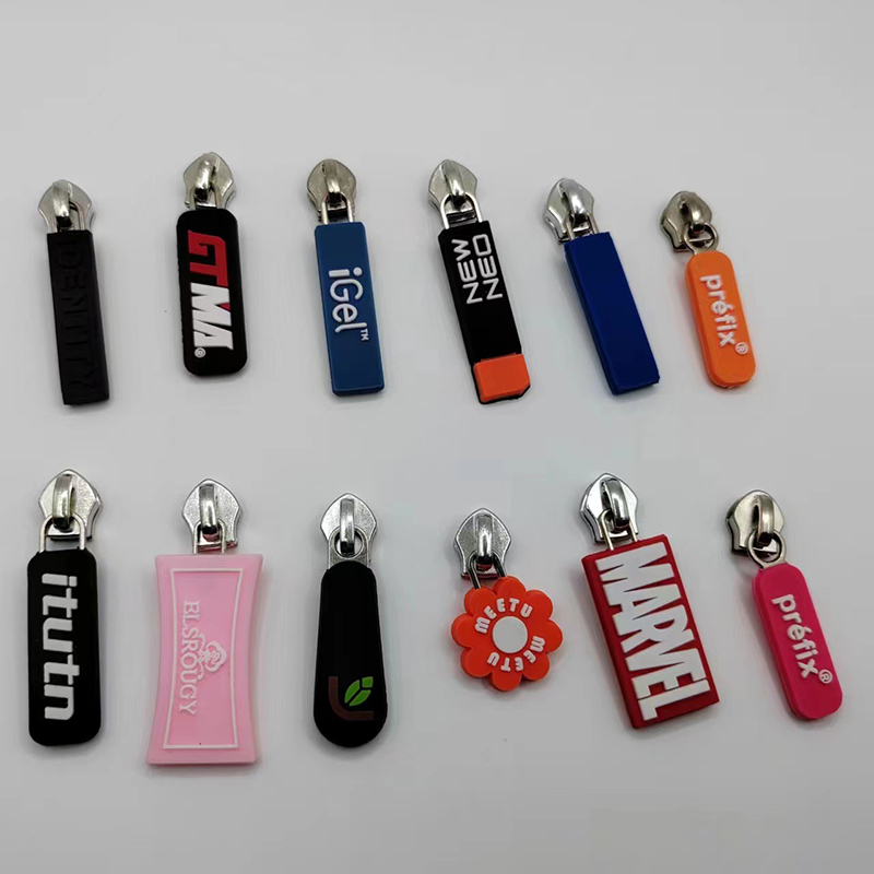Size 5 Zipper Head Manufacturer Of Rubber Zipper Puller Pull Tab For Garment