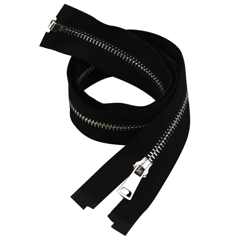 What type of zipper is used for jackets?