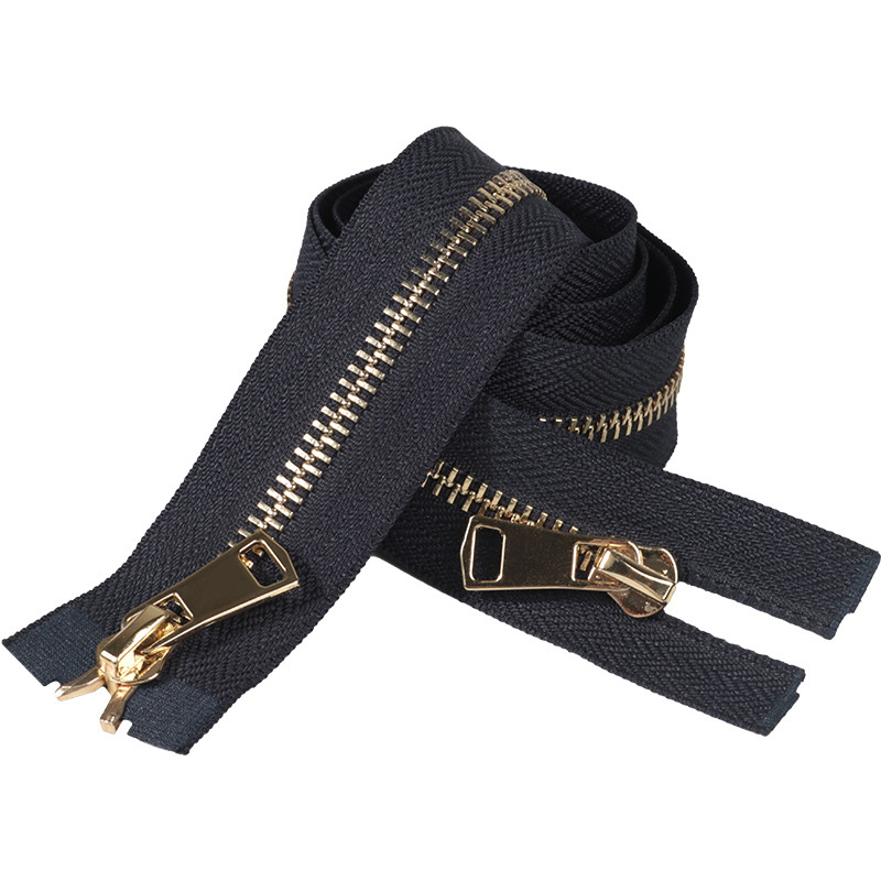 Two Sided Double Pull Zipper Slider High Quality Metal Zipper Supplier