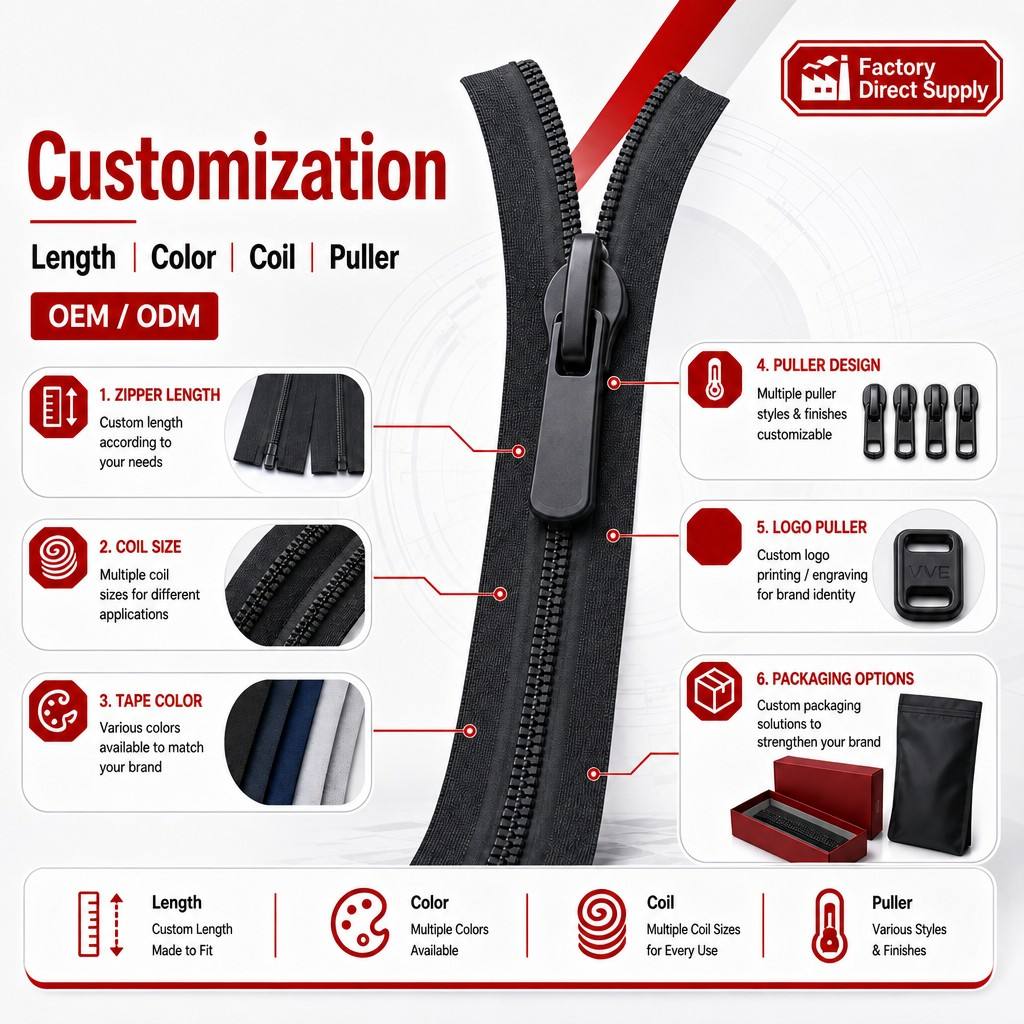 Nylon Teeth Zipper Roll