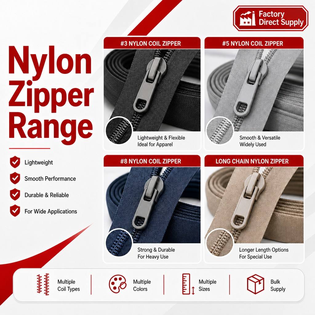 Nylon Teeth Zipper Coil Teeth